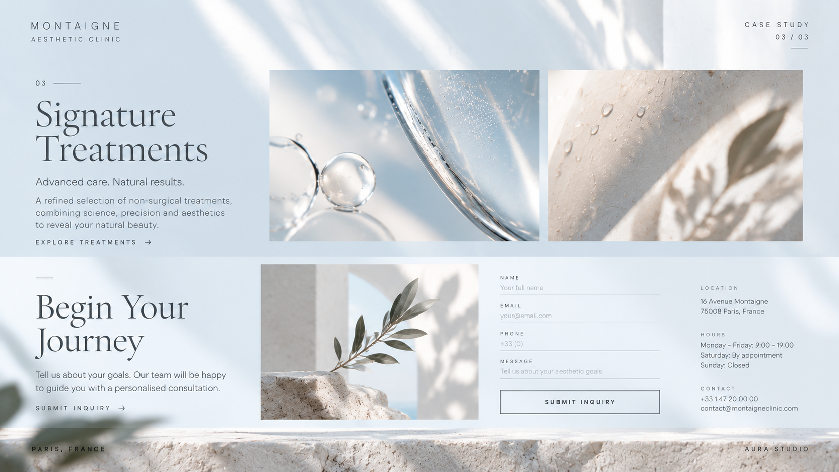 Montaigne signature treatments and inquiry experience