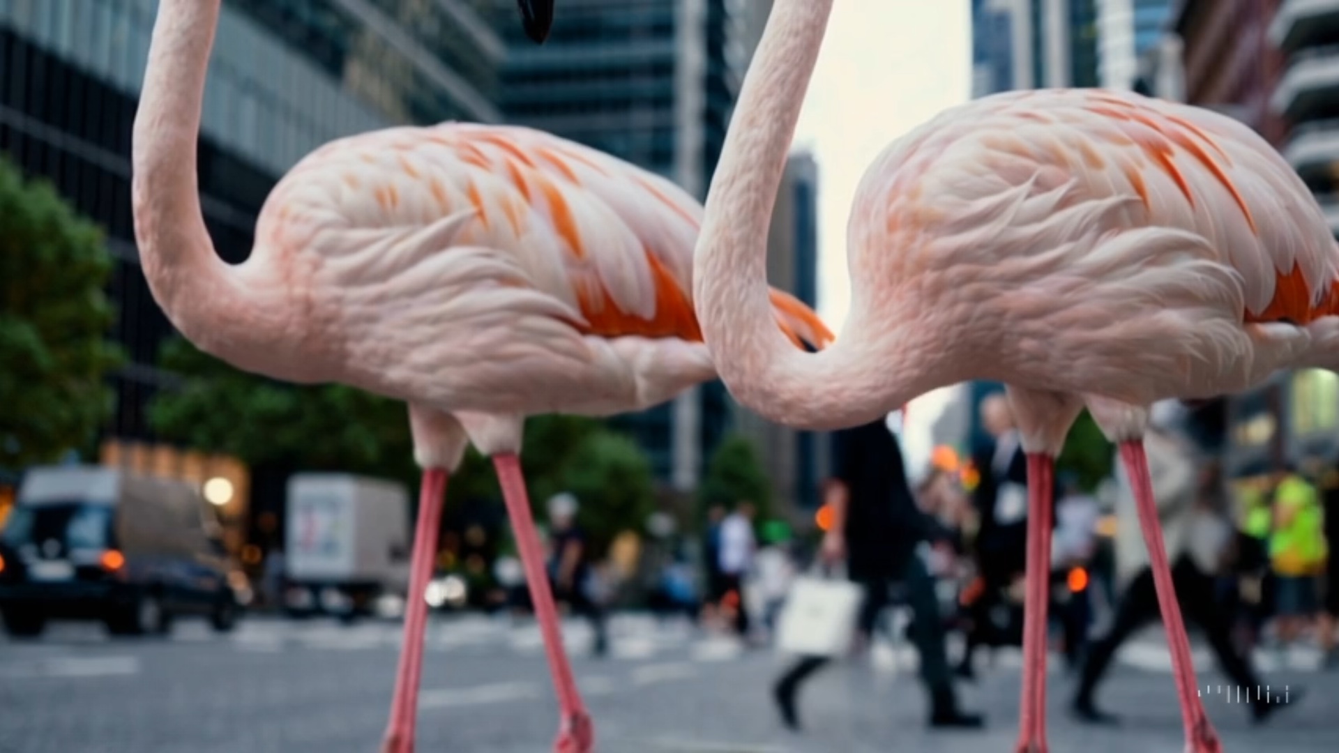 Flamingo in the City